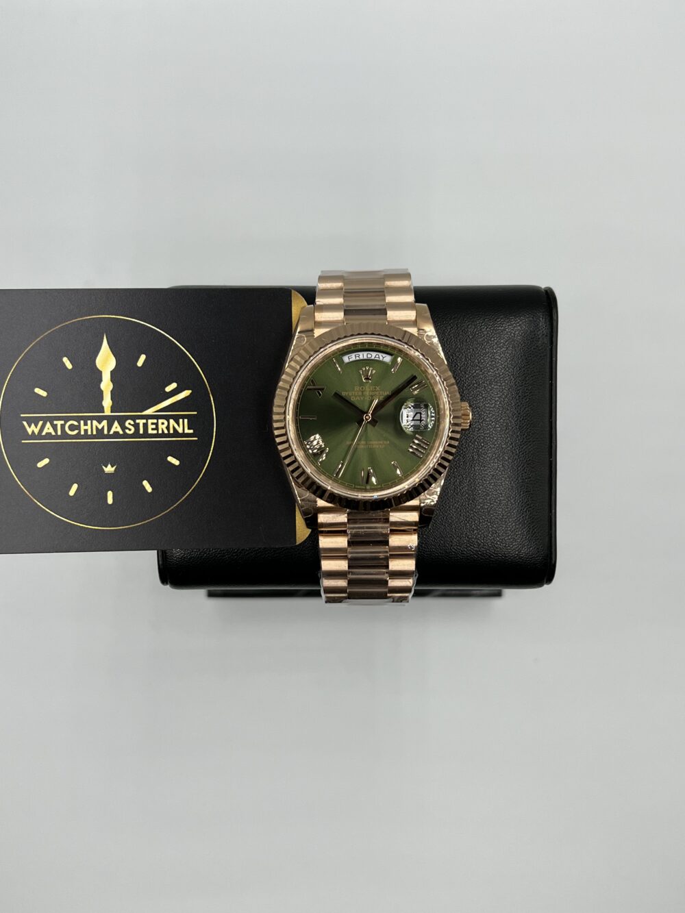 Day-Date Rose Gold green